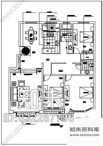 图块/节点天河家园室内装修工程cad施工图下载【ID:832287796】