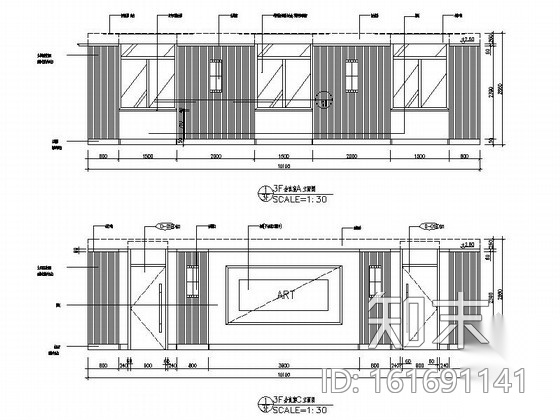 [江苏]现代地方办公楼室内CAD装修图（含效果）cad施工图下载【ID:161691141】