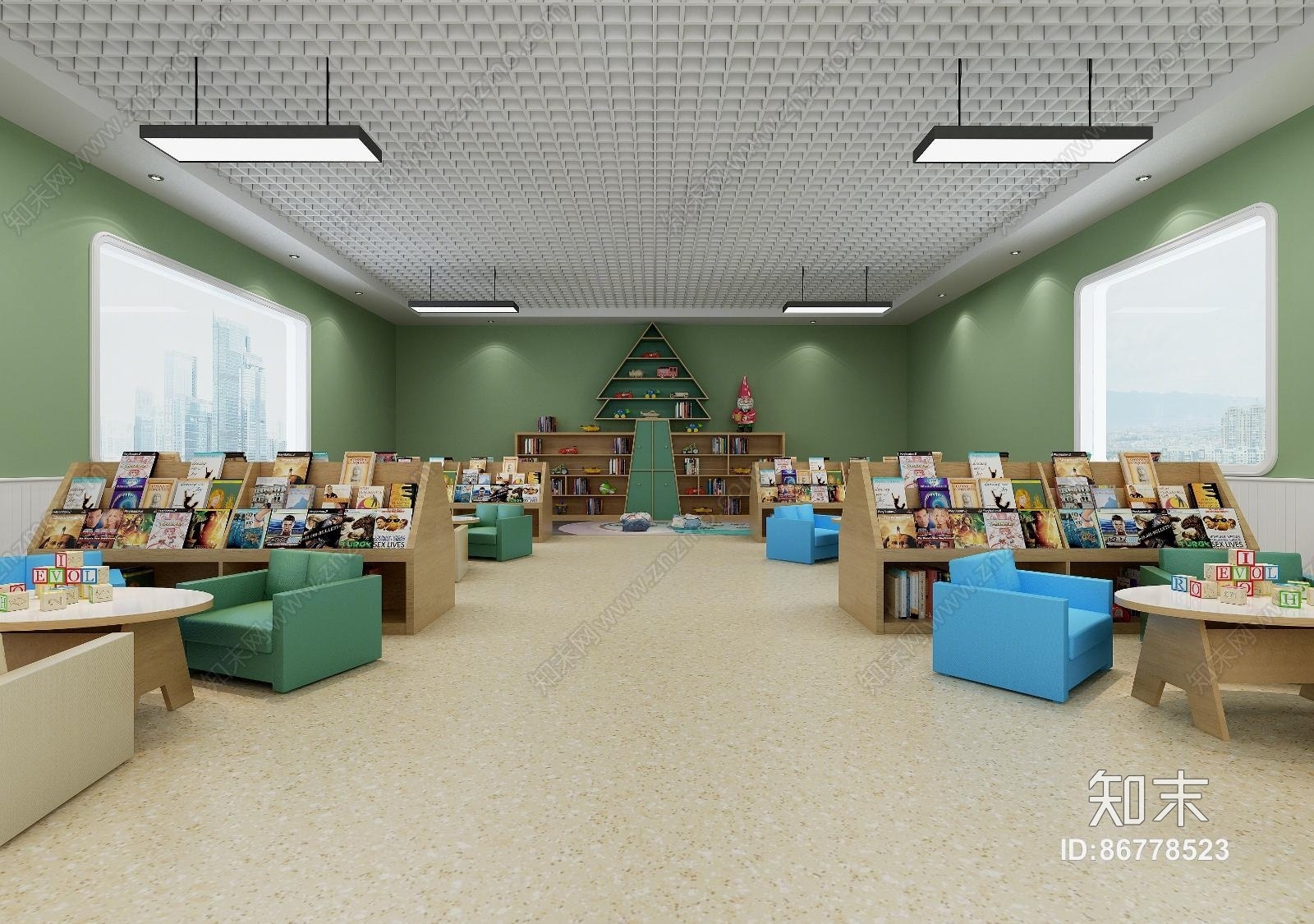 现代儿童图书馆3D模型下载【ID:86778523】