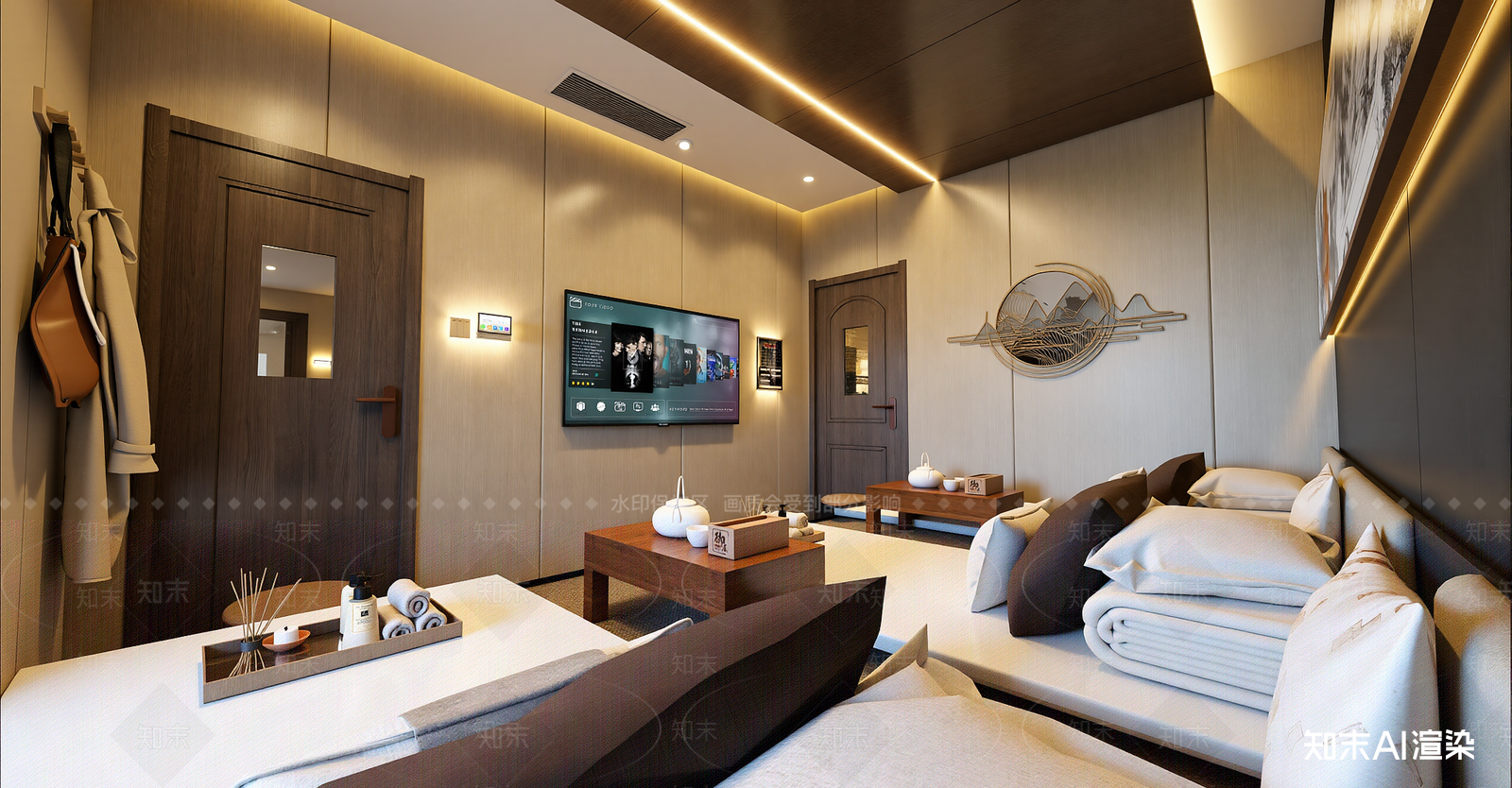新中式会所SU模型下载【ID:1215990065】