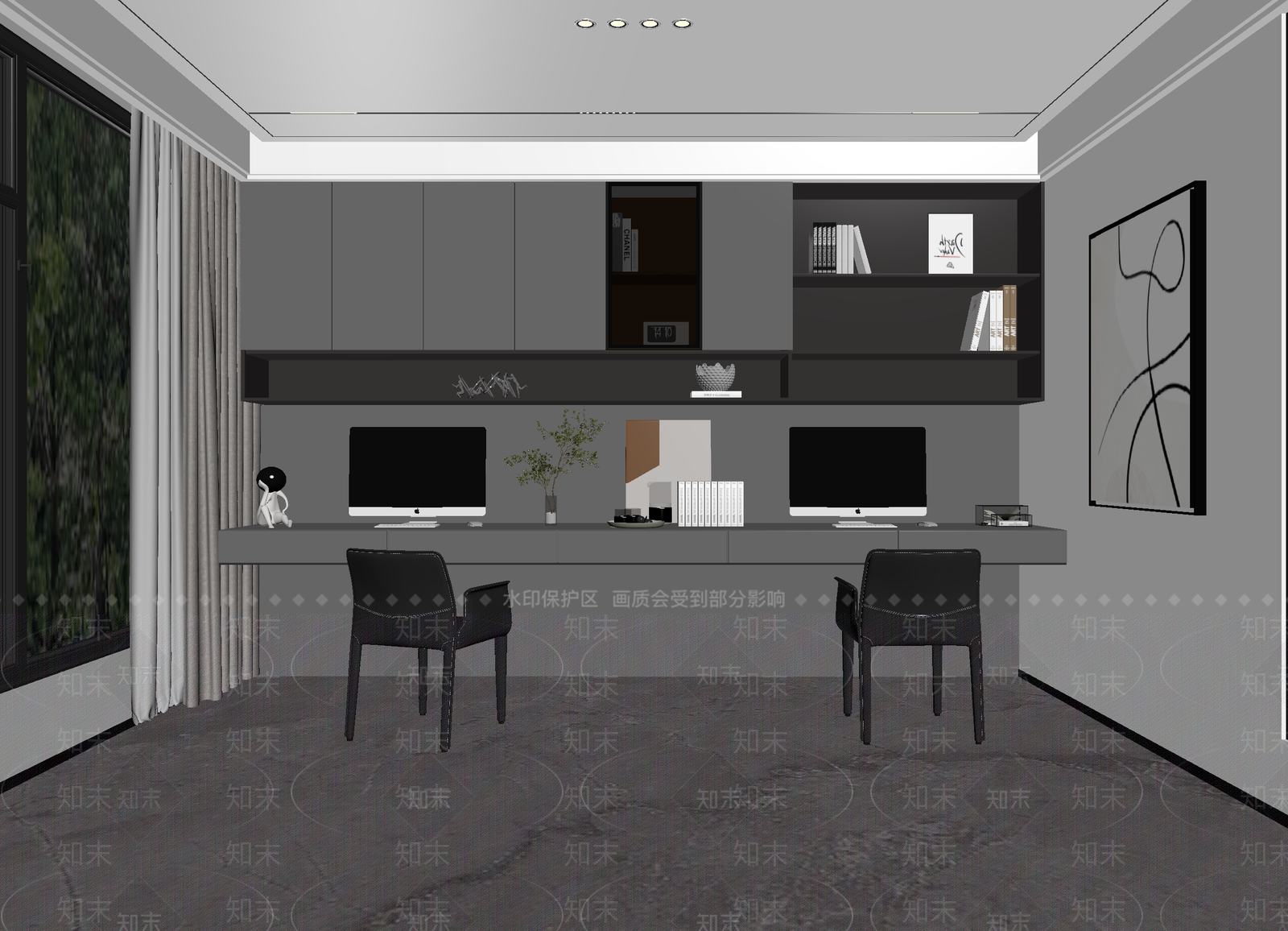 现代办公室3D模型下载【ID:1214739497】