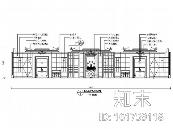 某西餐厅装修设计图cad施工图下载【ID:161759118】