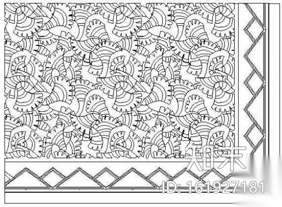 中国传统文化地毯图案07cad施工图下载【ID:161927181】