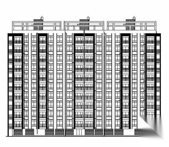 某十层钢结构纯框架体系公寓楼建筑结构施工图施工图下载【ID:166700116】