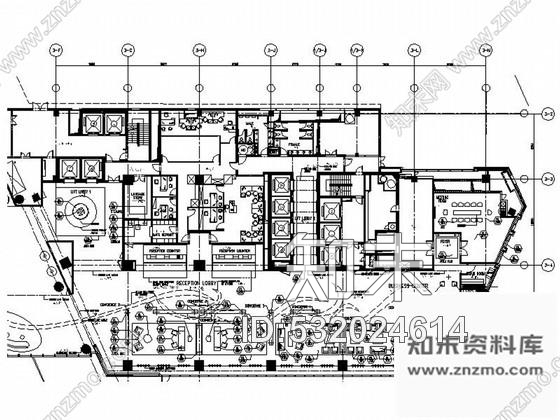 施工图上海国际豪华现代酒店大堂室内装修施工图含效果施工图下载【ID:532024614】