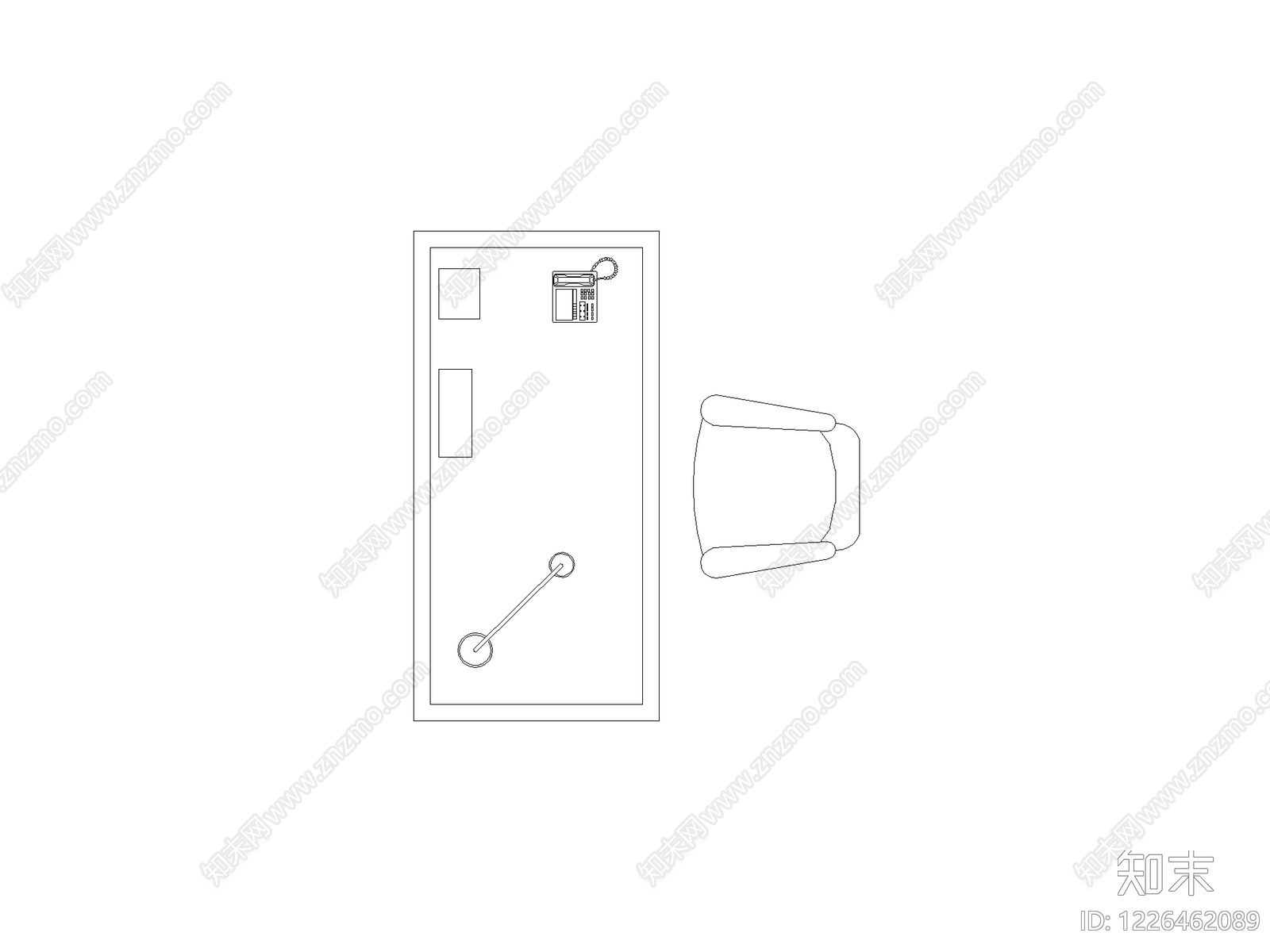 椅子cad施工图下载【ID:1226462089】