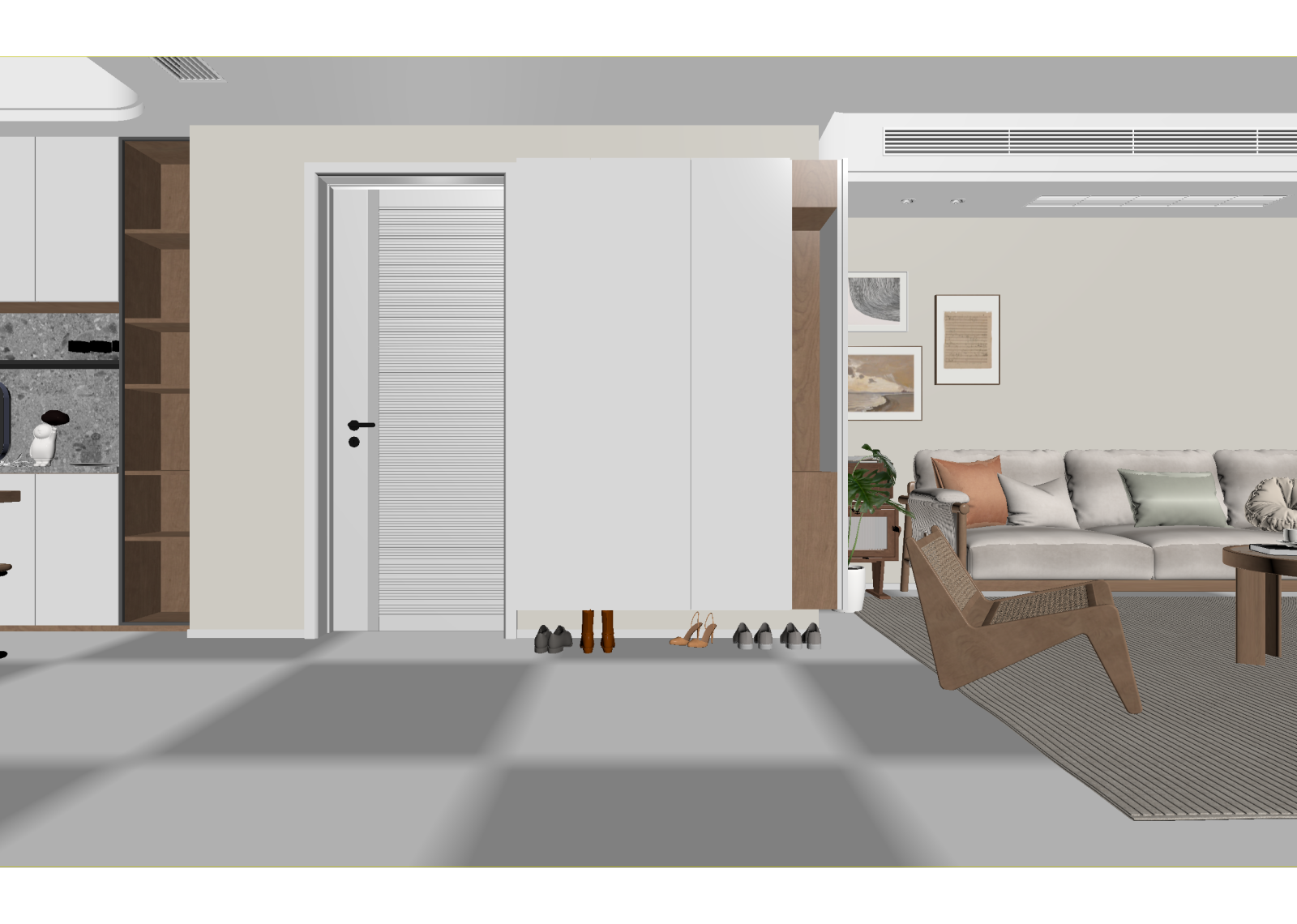 现代玄关3D模型下载【ID:1214592326】