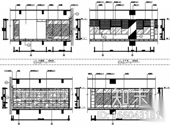 [深圳]时尚潮流化妆品有限公司室内精装修图（含效果实景...cad施工图下载【ID:166043181】