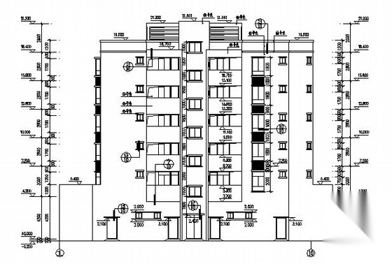 某六层商住楼区建筑施工图（三栋）cad施工图下载【ID:149814190】