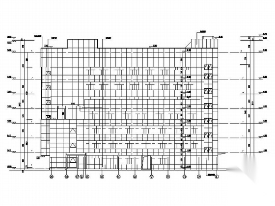 [广东]某医院七层急诊楼建筑施工图cad施工图下载【ID:165608196】