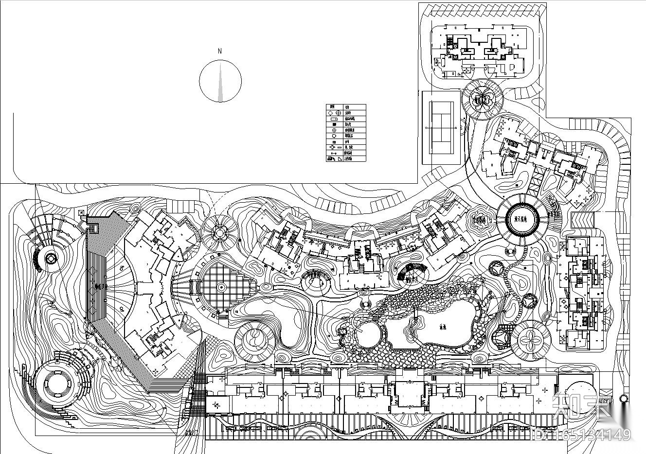 [四川]香格里拉花园环境景观工程施工图纸设计（CAD+1...施工图下载【ID:165134149】