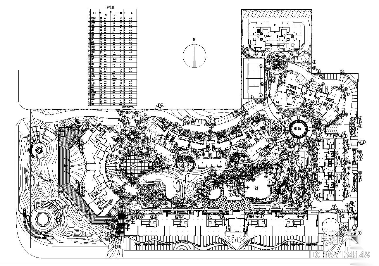 [四川]香格里拉花园环境景观工程施工图纸设计（CAD+1...施工图下载【ID:165134149】