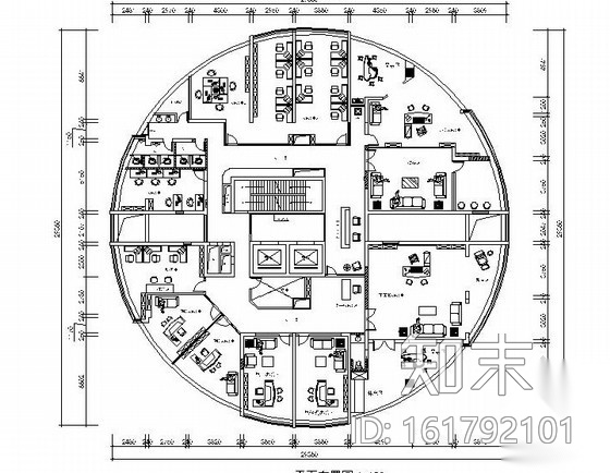 [南昌]知名设计机构设计国际化商业办公空间施工图（含效...cad施工图下载【ID:161792101】