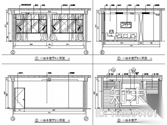 [南京]交通便利现代风格四层办公空间装修施工图（含电气...cad施工图下载【ID:166994101】