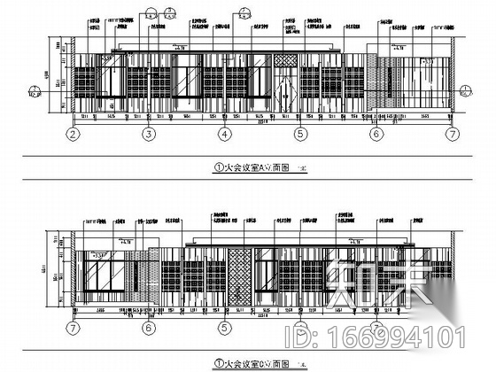 [南京]交通便利现代风格四层办公空间装修施工图（含电气...cad施工图下载【ID:166994101】