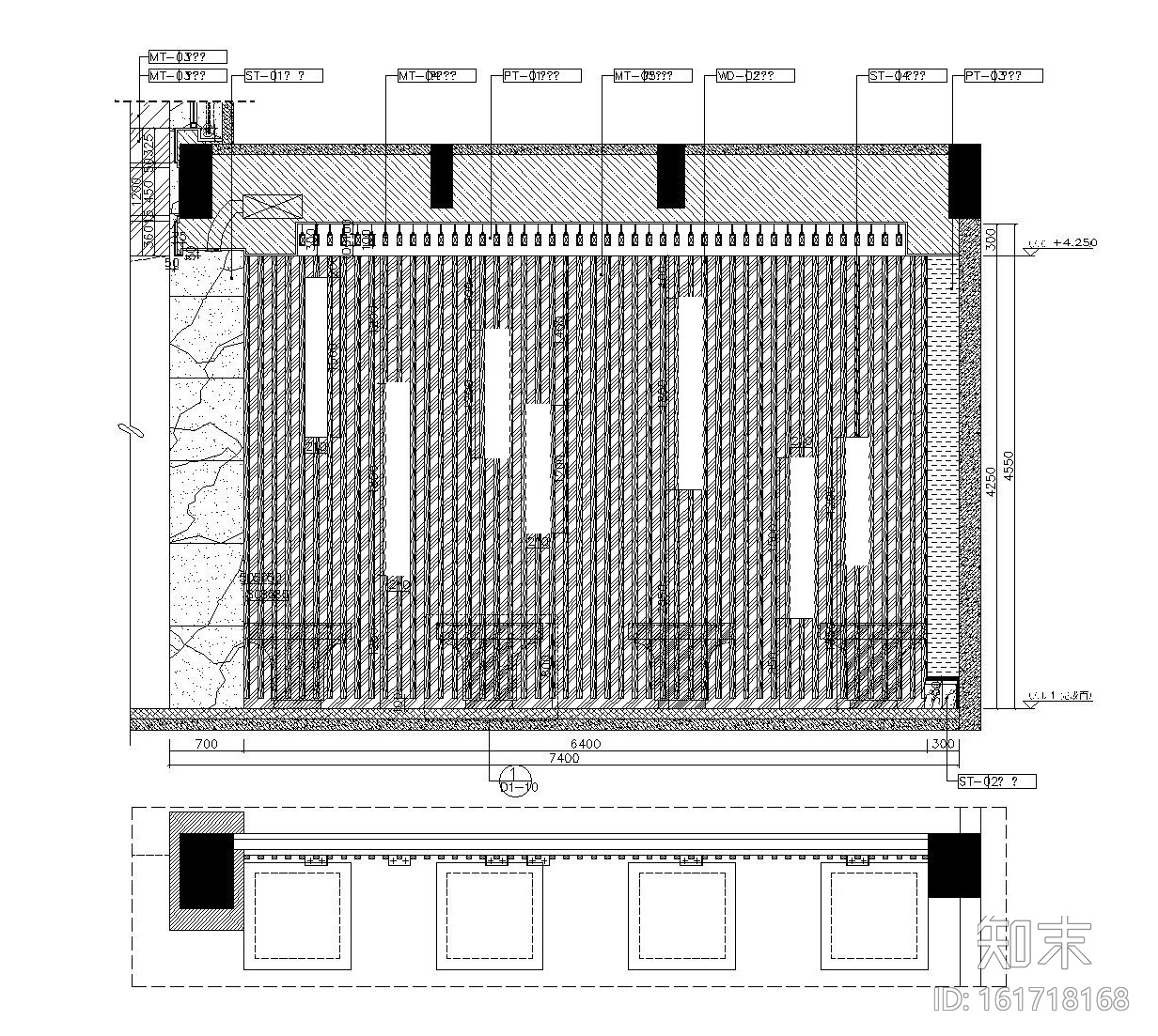 [漳州]后现代风格售楼处全套装修施工图及效果图cad施工图下载【ID:161718168】