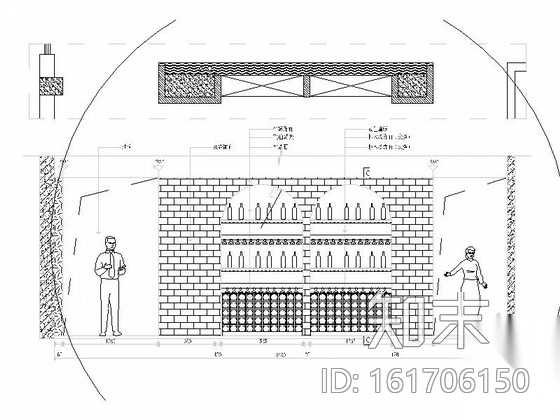 现代红酒专卖店室内装修施工图cad施工图下载【ID:161706150】
