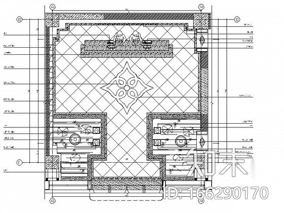 养生会所大堂装修图cad施工图下载【ID:166290170】