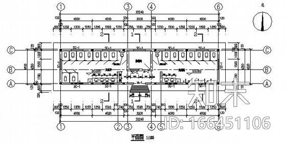 [开源]某公园厕所建筑施工图施工图下载【ID:166451106】