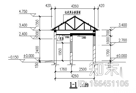 [开源]某公园厕所建筑施工图施工图下载【ID:166451106】