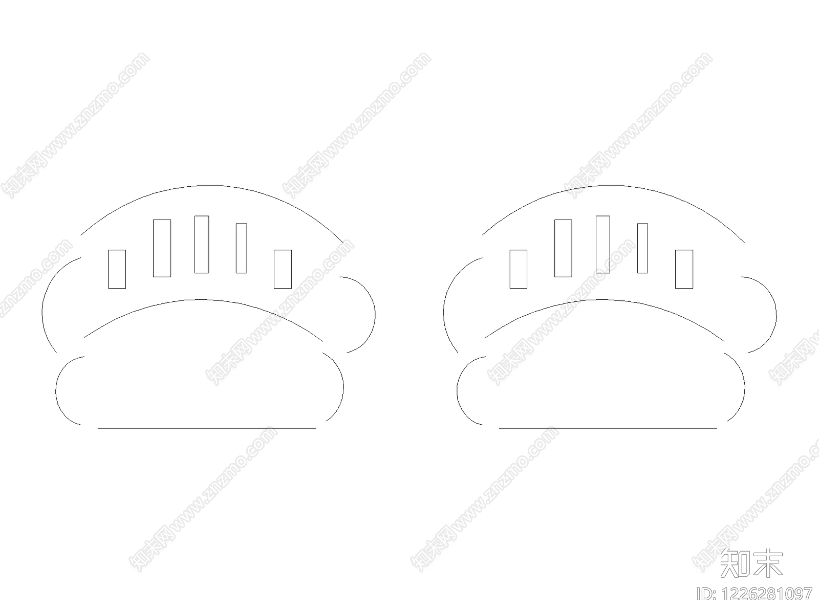 沙发cad施工图下载【ID:1226281097】