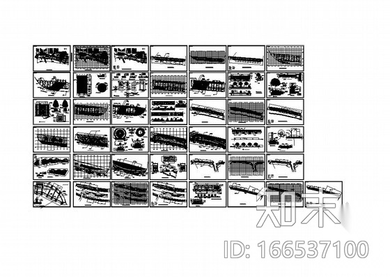 城市道路园林景观工程施工图施工图下载【ID:166537100】