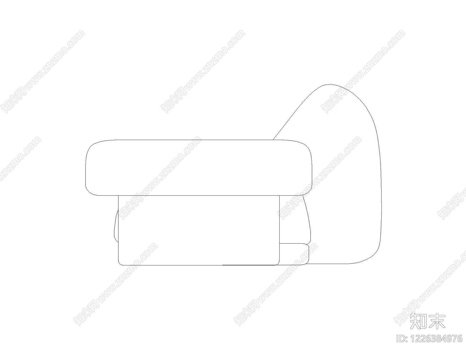 沙发cad施工图下载【ID:1226384976】