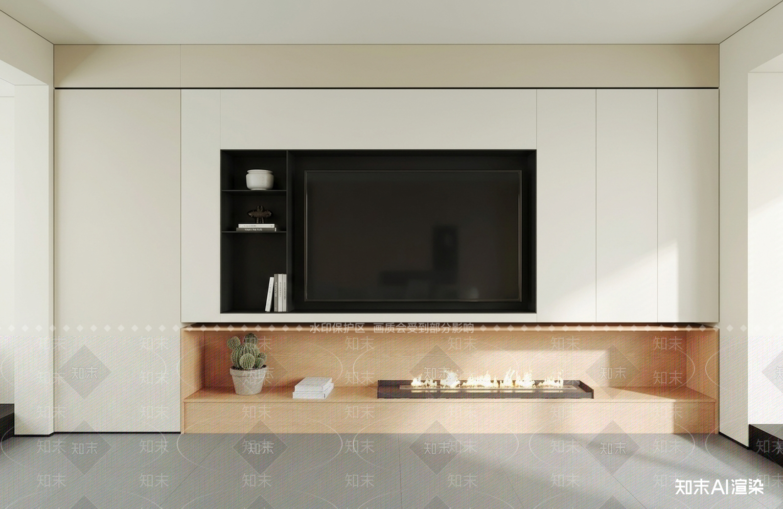 现代家居客厅3D模型渲染效果图