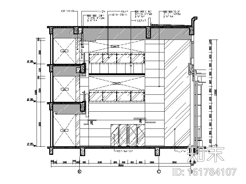 [江苏]某药监局办公室整套CAD施工图(含效果图)cad施工图下载【ID:161784107】