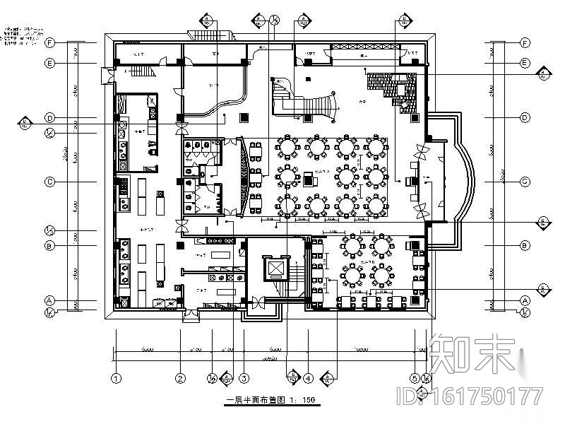 某中式餐厅装修图(含实景)施工图下载【ID:161750177】