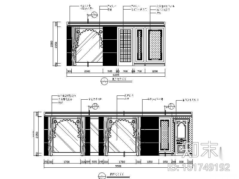 [重庆]某欧式风格别墅装修图cad施工图下载【ID:161749192】