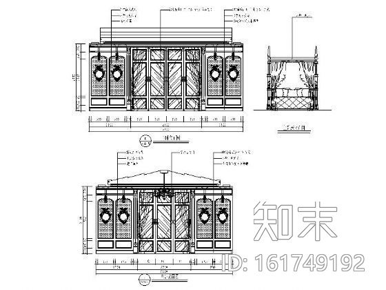 [重庆]某欧式风格别墅装修图cad施工图下载【ID:161749192】