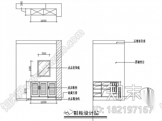 [重庆]精装三居室内装修图cad施工图下载【ID:182197167】