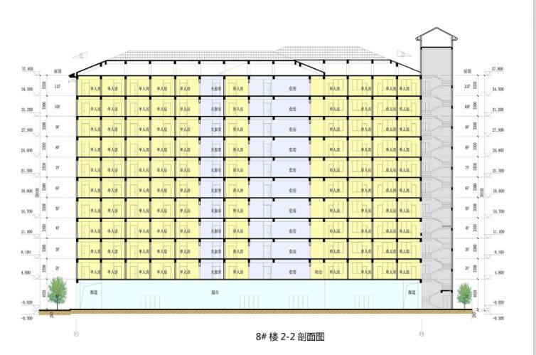 [广东]高层现代风格一字型布局养老服务中心建筑设计方案...施工图下载【ID:151589127】