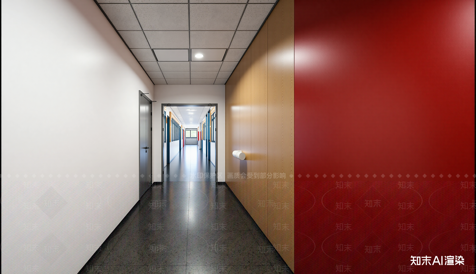 新中式其他学校空间SU模型下载【ID:1216036622】