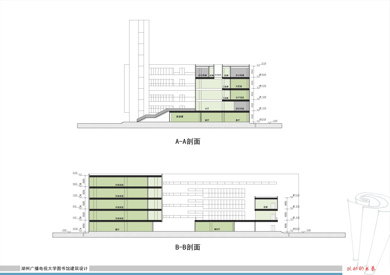 [浙江]广播电视大学图书馆建筑设计方案文本（包含CAD、...cad施工图下载【ID:151648104】