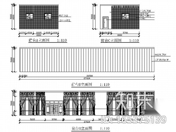 [哈尔滨]简约欧式风格餐饮空间CAD施工图（含效果图）cad施工图下载【ID:165375139】
