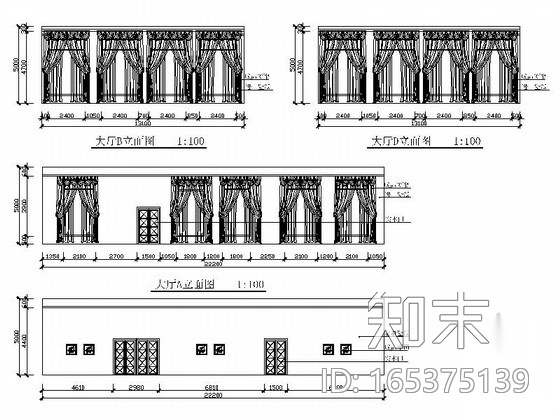 [哈尔滨]简约欧式风格餐饮空间CAD施工图（含效果图）cad施工图下载【ID:165375139】