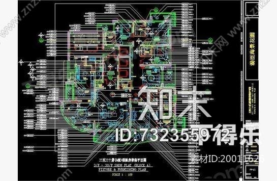 海景花园A栋样板间施工图施工图下载【ID:732355972】