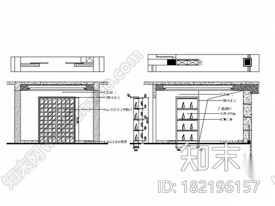 现代中式风格别墅室内设计装修图cad施工图下载【ID:182196157】