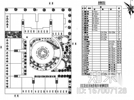 宜宾某住区绿地景观设计施工图施工图下载【ID:167007128】