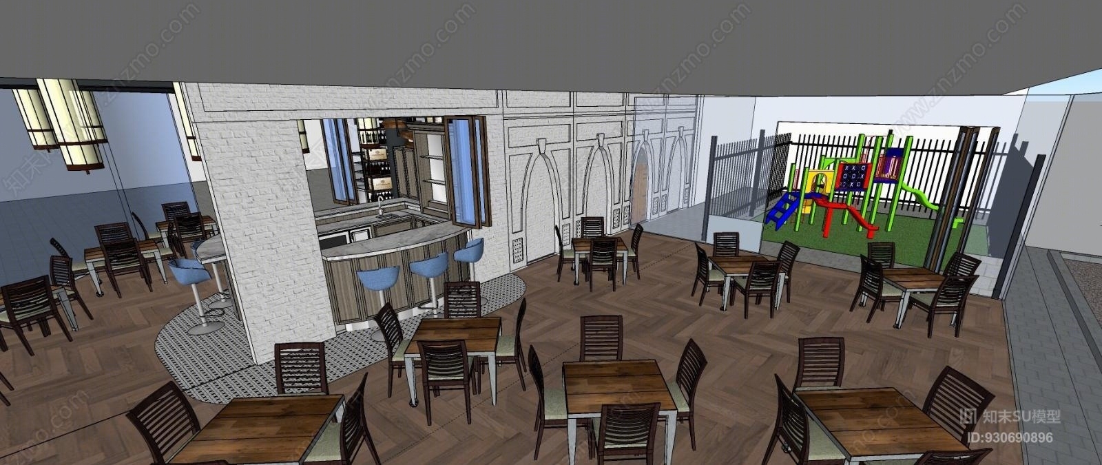 室内工装整体模型衣物SU模型下载【ID:930690896】