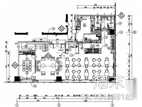[河北]某五星级豪华酒店行政酒廊室内装修施工图（含效果...施工图下载【ID:161949185】