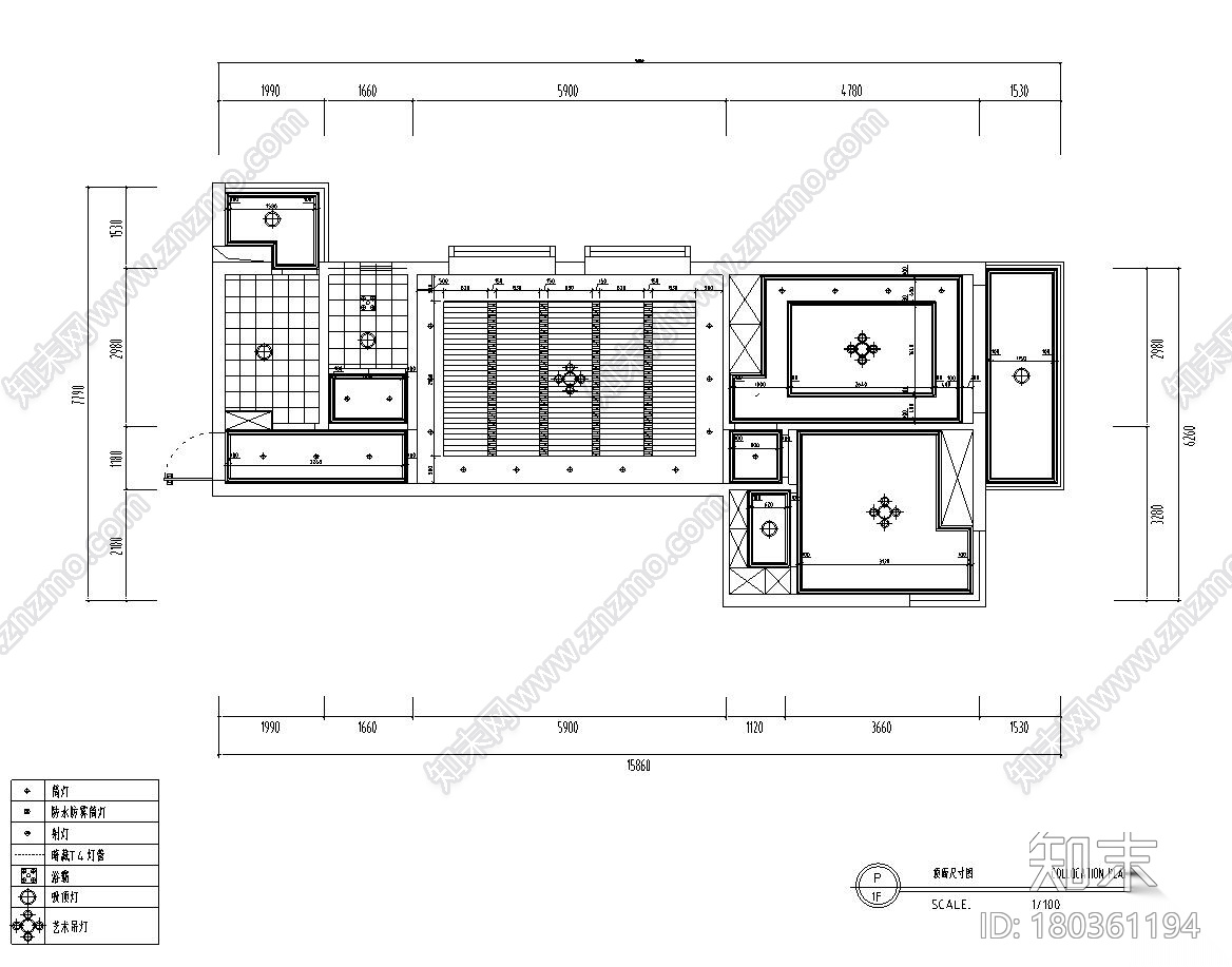 地中海亲亲小屋-两室两厅住宅装修施工图施工图下载【ID:180361194】