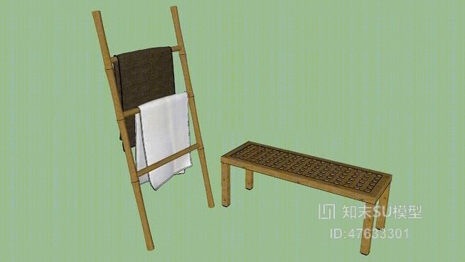 毛巾架SU模型下载【ID:47633301】