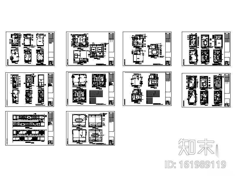 [山西]某商务酒店装修图(含效果)cad施工图下载【ID:161989119】