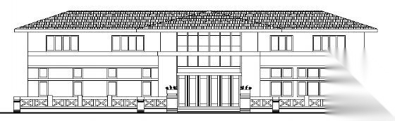 中西部地区某村委会二层办公楼建筑施工图cad施工图下载【ID:149943176】