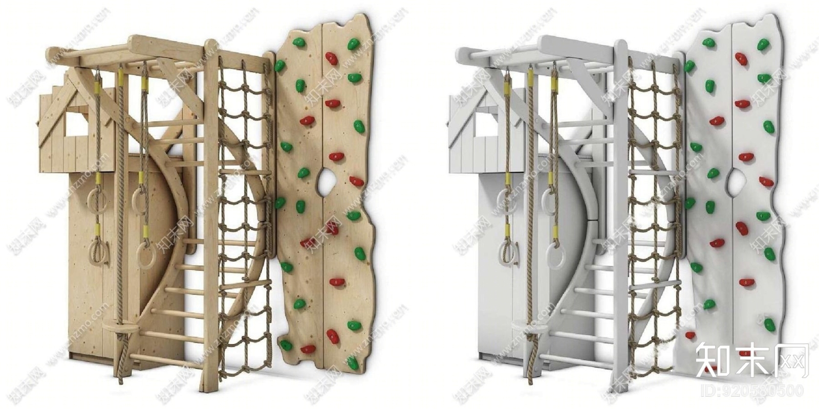 现代儿童攀爬攀岩设施3D模型下载【ID:920580500】