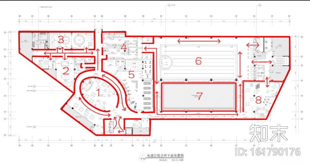10套精选商业会所装修案例合集（一）cad施工图下载【ID:161790176】