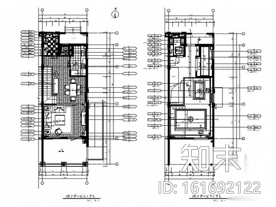 [福建]五星级酒店客房区简约现代风格三层小别墅装修室内...施工图下载【ID:161692122】